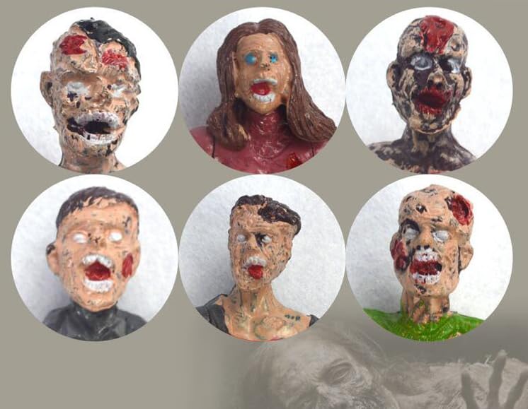 Powertrc Toy Zombie Action Figures With Movable And Detachable Joints | Mini Zombie Figurines | Great For Presents, Decoration, And Party Favors | Pack Of 6, 4 Inches Tall Zombies (12 Pcs)