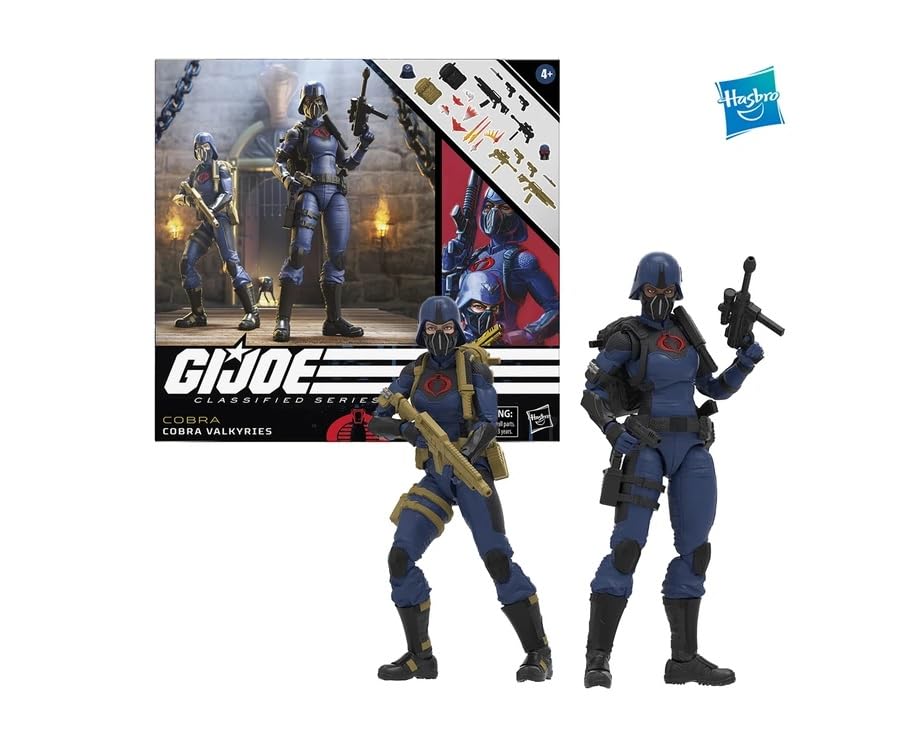 G.I. Joe Cobra Valkyries Action Figures, Deluxe Pack of 2, 6 inch, Multicolor, F66795L0, 25 Accessories