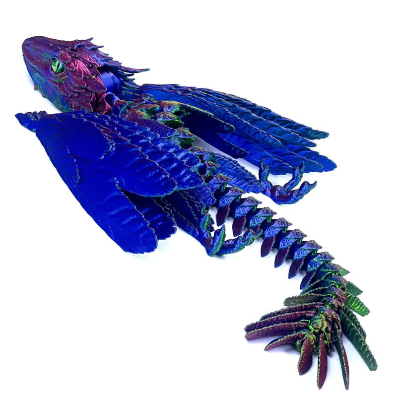 SGYYSG Feathered Wyvern Dragon,3D Printed Dragon, Articulated Dragon with Wings, Fidget Dragon, 3D Printed Toys, Desktop Pet - I