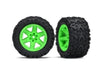 Traxxas 2.8'' Green RXT Wheels with Talon Extreme Tires (2WD Rear)