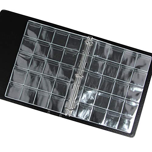 42 Pocket Coin Pages, 10 Sheets Plastic Coin Holders Stamp Collector Supplies for Coin Stamp Currency Collection