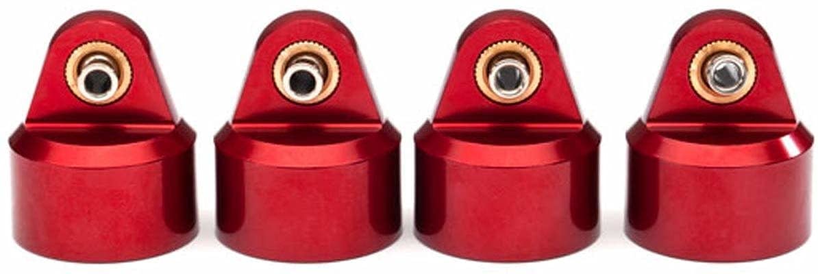Traxxas 8964R Shock Caps, Aluminum (Red-Anodized), Gt-Maxx Shocks (4)