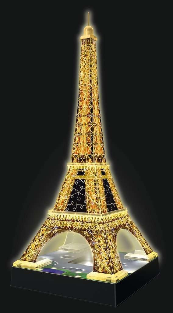Ravensburger Eiffel Tower - Night Edition | 216-Piece 3D Jigsaw Puzzle For Kids And Adults | Precision Fit With Easy-Click Technology | Displayable & Durable Model | Over A Century Of Quality