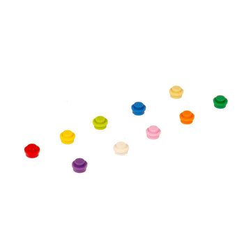 Minizfigs 1050PCS Multicolor 1x1 Round Plates | Bulk Building Blocks Parts and Pieces Rainbow Dots Pieces Circle Studs Flat Bric