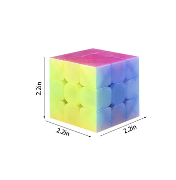 3X3X3 Speed Cube 3X3 Magic Cube Puzzle Toy For Kids And Adults (Jelly)