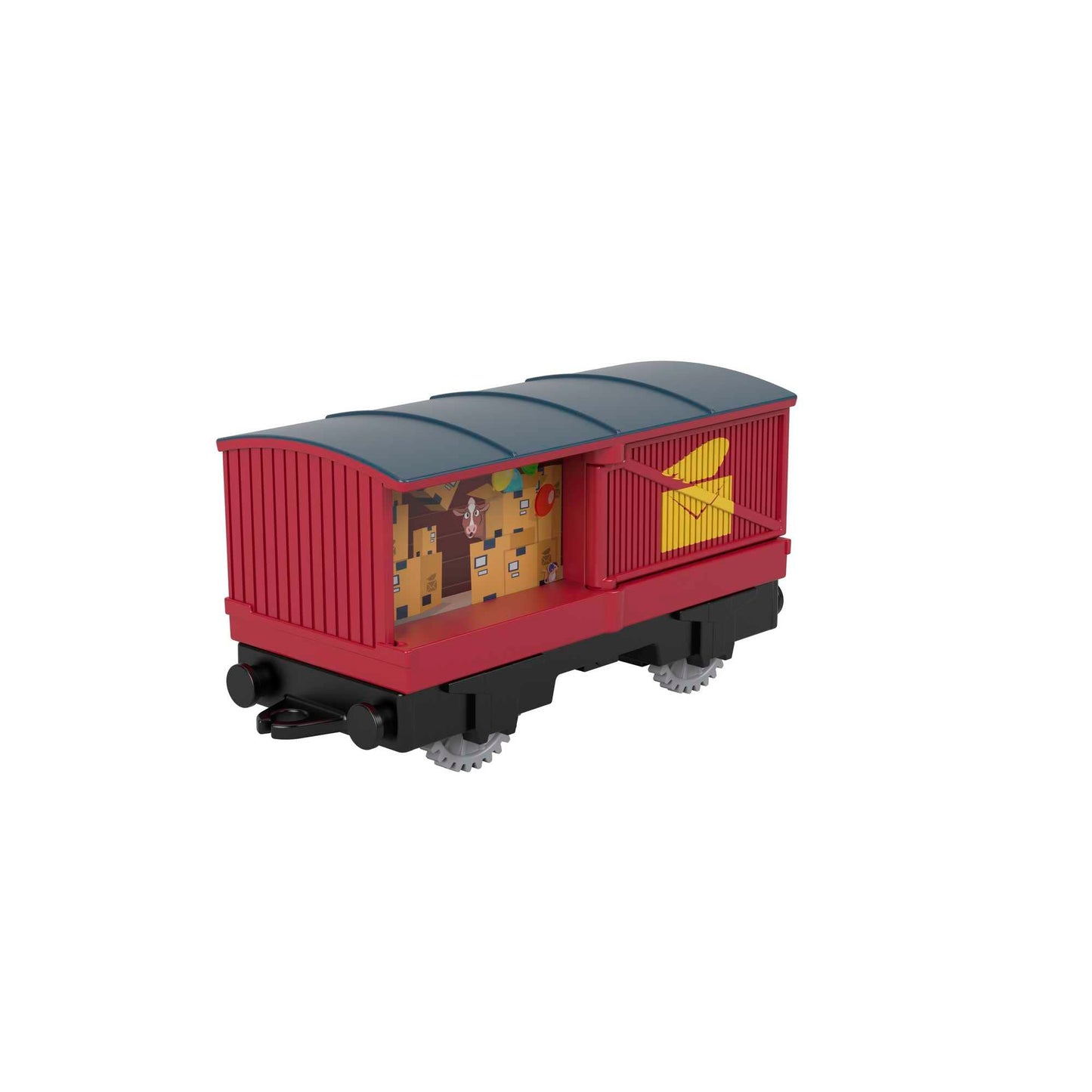 Thomas & Friends Motorized Toy Train Party Percy Battery-Powered Engine With Drum Cargo & Mail Car For Preschool Pretend Play Kids Ages 3+ Years