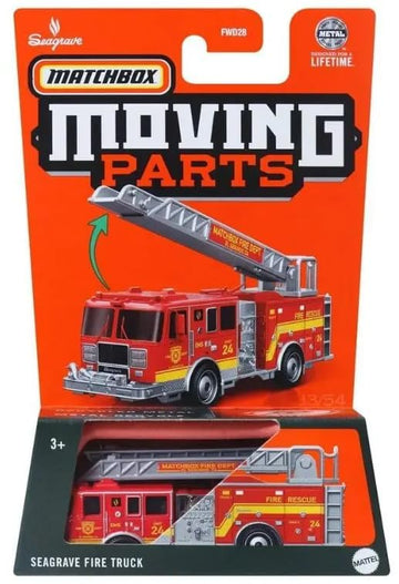 Matchbox Moving Parts Seagrave Fire Truck 1:64 Scale Die-Cast
