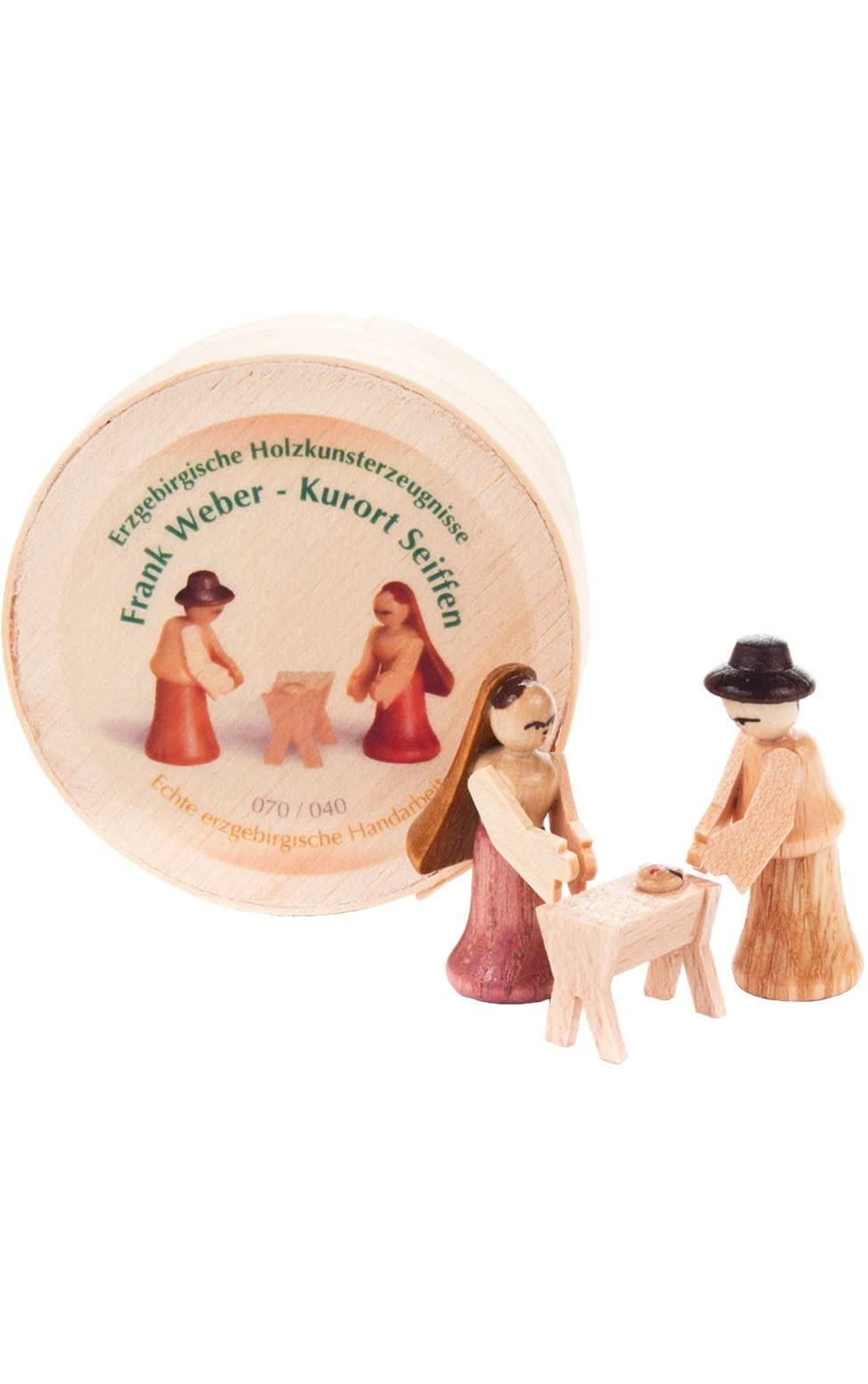 Alexander Taron 070-040 Dregeno Chip Box-Natural Wood Nativity-1.5 H W x 2.5 D, Brown