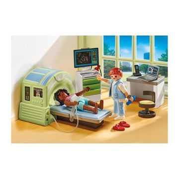 Playmobil MRI with Child - Multicoloured Plastic Playset, Model 71618, Size 18.7cm x 14.2cm x 7.2cm
