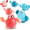 Kolorfish 4 Pieces Crab Bath Toy Wind-Up Swimming Crab Floating Bathtub Pool Toys 4.7 X 3.5 X 2 Inch Water Play Sets For Boys An