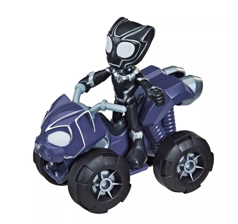 Marvel Spidey & His Amazing Friends Action Figures Superheroes + Villains (Choose Figure) (Black Panther Vehicle Set)