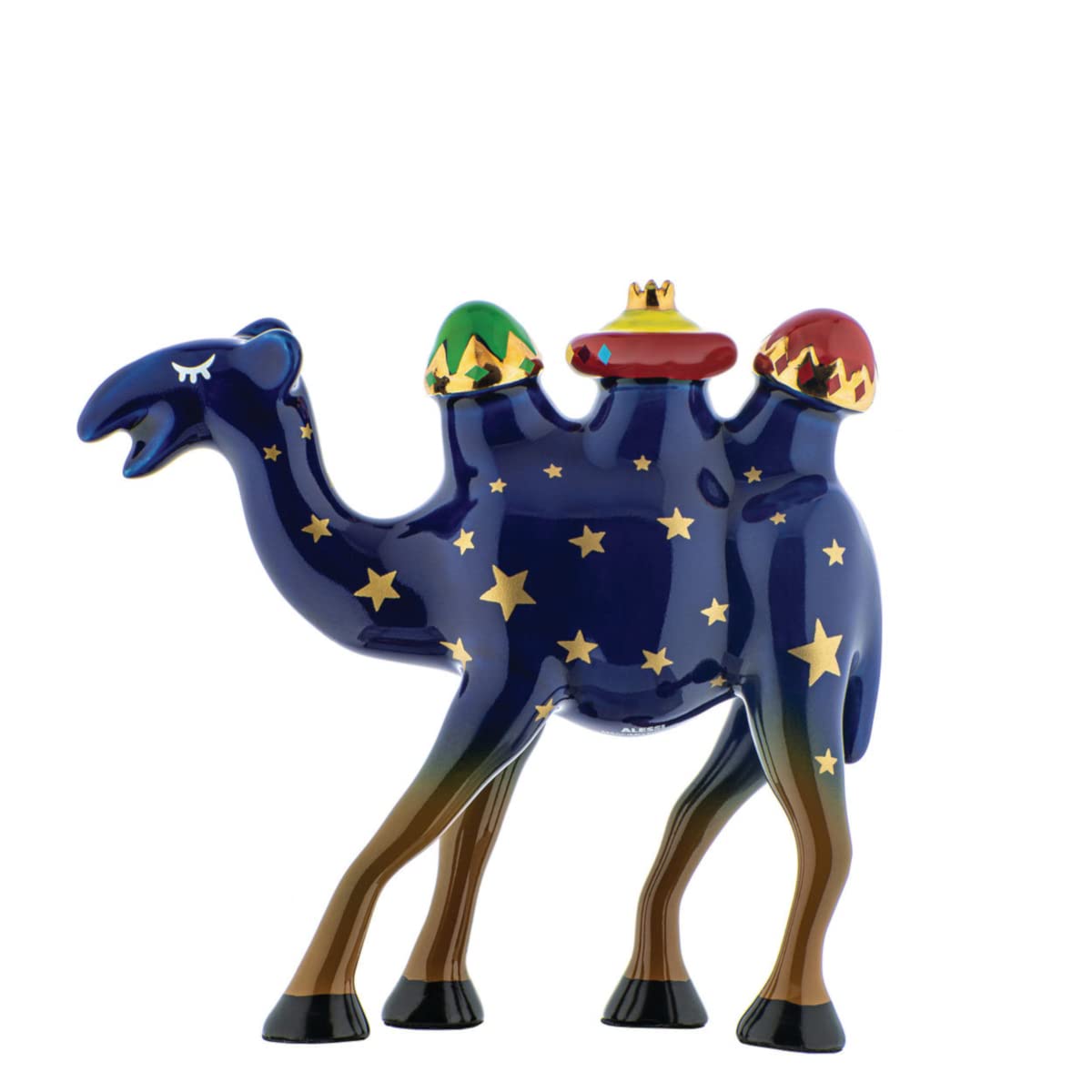 Alessi Agj01 11 Trino Figurine In Porcelain. Hand-Decorated. - 4 Inch.