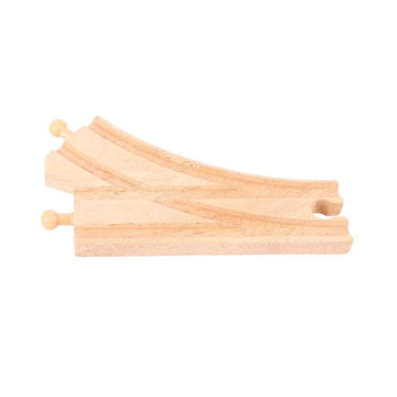 Bigjigs Rail Curved Points (Pack Of 2) - Other Major Wooden Rail Brands Are Compatible