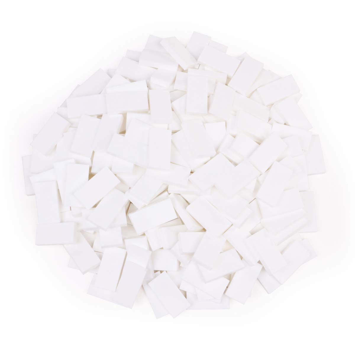 Bulk Dominoes Plastic Bulk 100pcs - Building and Stacking and Chain Reaction Toppling STEAM Toy Blocks for Kids (White)
