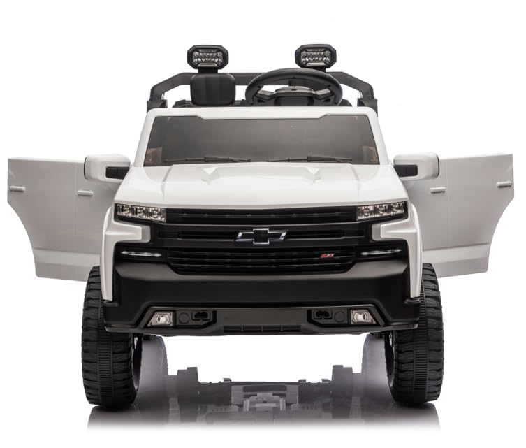 Segmart Licensed Chevrolet Silverado, 12V Ride-on Electric Truck for Kids with Remote Control, Battery Powered with Car Key/Gear
