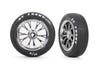 Traxxas 9474R Tires & Wheels, Assembled, Glued (Weld Chrome Wheels, Tires, Foam Inserts) (Front) (2)