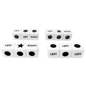 Left Right Center Dice Only 12 Dices Left Right Center Dice Game Prime Dice Only( six Sided ,16mm Standard Size, Easy to Grip)