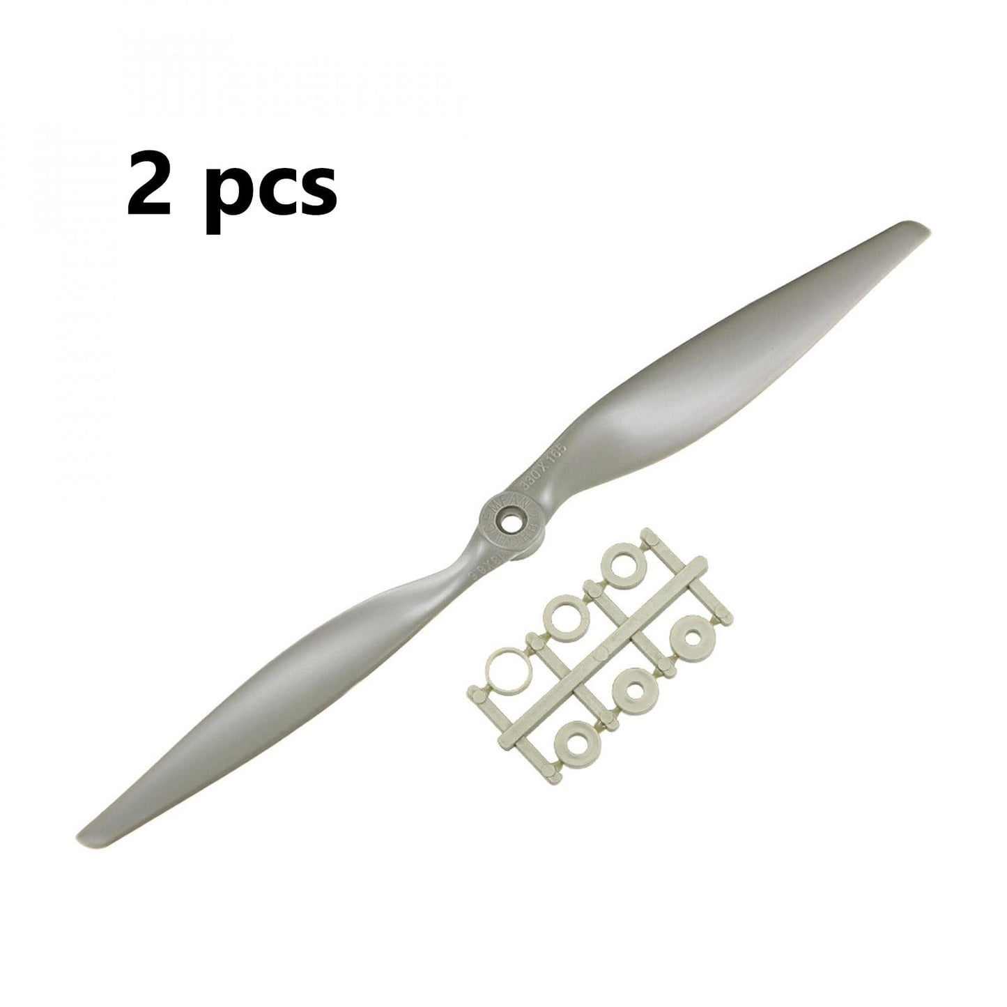 TOP-VIGOR 2pcs CW RC Propellers 1365 13 x 6.5 Inch 2-Vane RC Vehicle Propellers Replacement for RC Airplane with Adapter Rings N