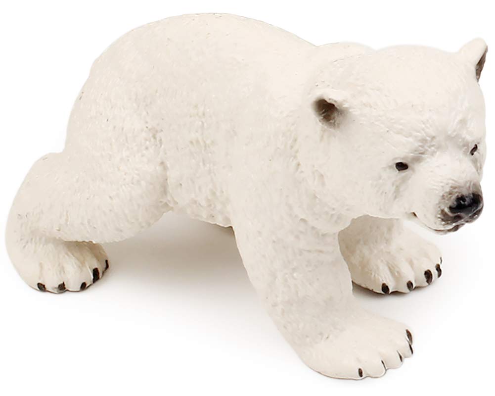 Uandme Polar Animal Toy Figurines Set, Includes Polar Bear Family & Emperor Penguin Family Figures