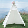 86'' H Larger Teepee Play, Huge Foldable Indoor With Star Light, Large Tall Outdoor Canvas for Adults, 5 Sides Wide Open Front W