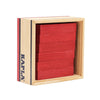 Kapla 40 Squares Red - Wooden Construction Set - 40 Red Colored Building Planks - For Ages 3+