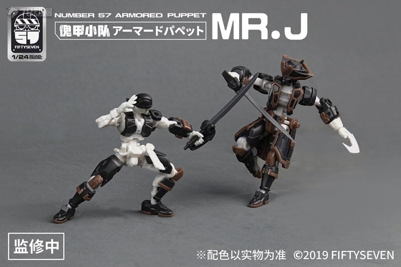 Beerise Morise Hobby Fiftyseven No.57 1/24 Action Figures - Armored Puppet Mr.J - Model Kit,Highly Posable Collectible Model Age