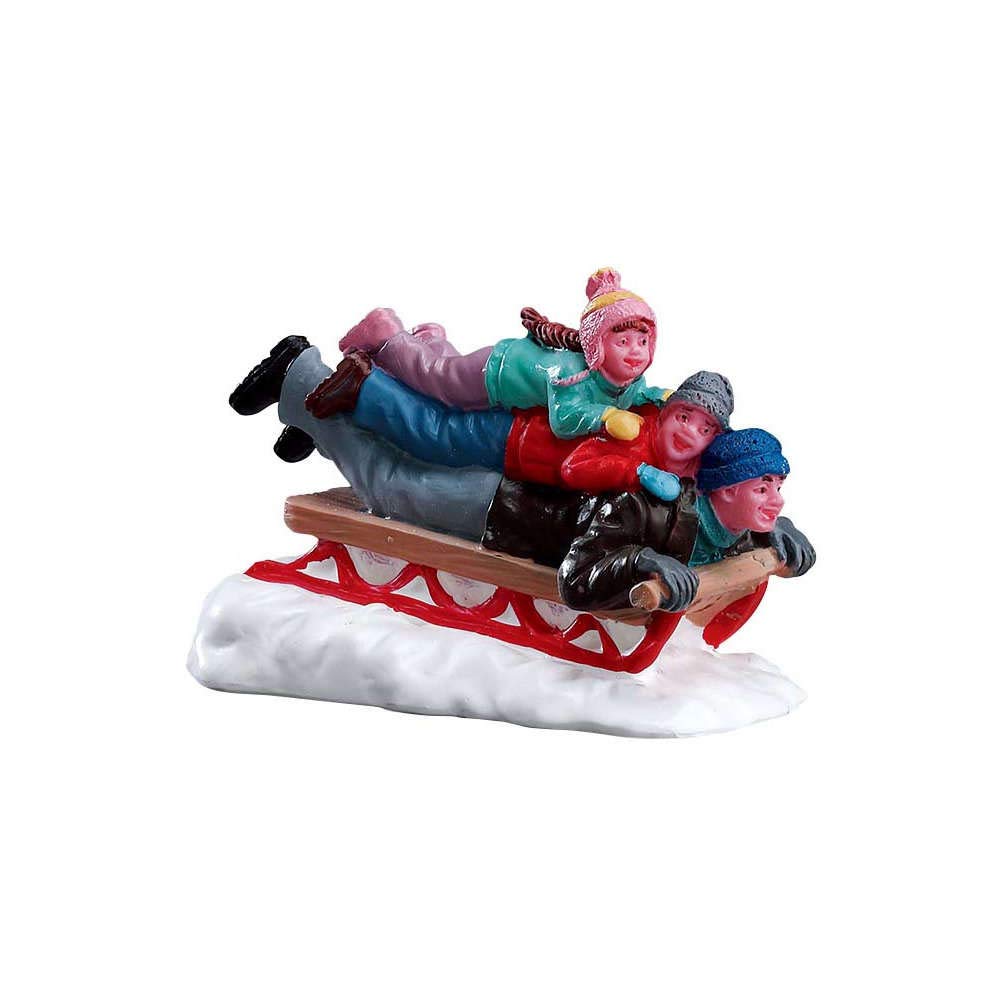 Lemax Sledding With Dad