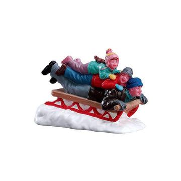 Lemax Sledding With Dad