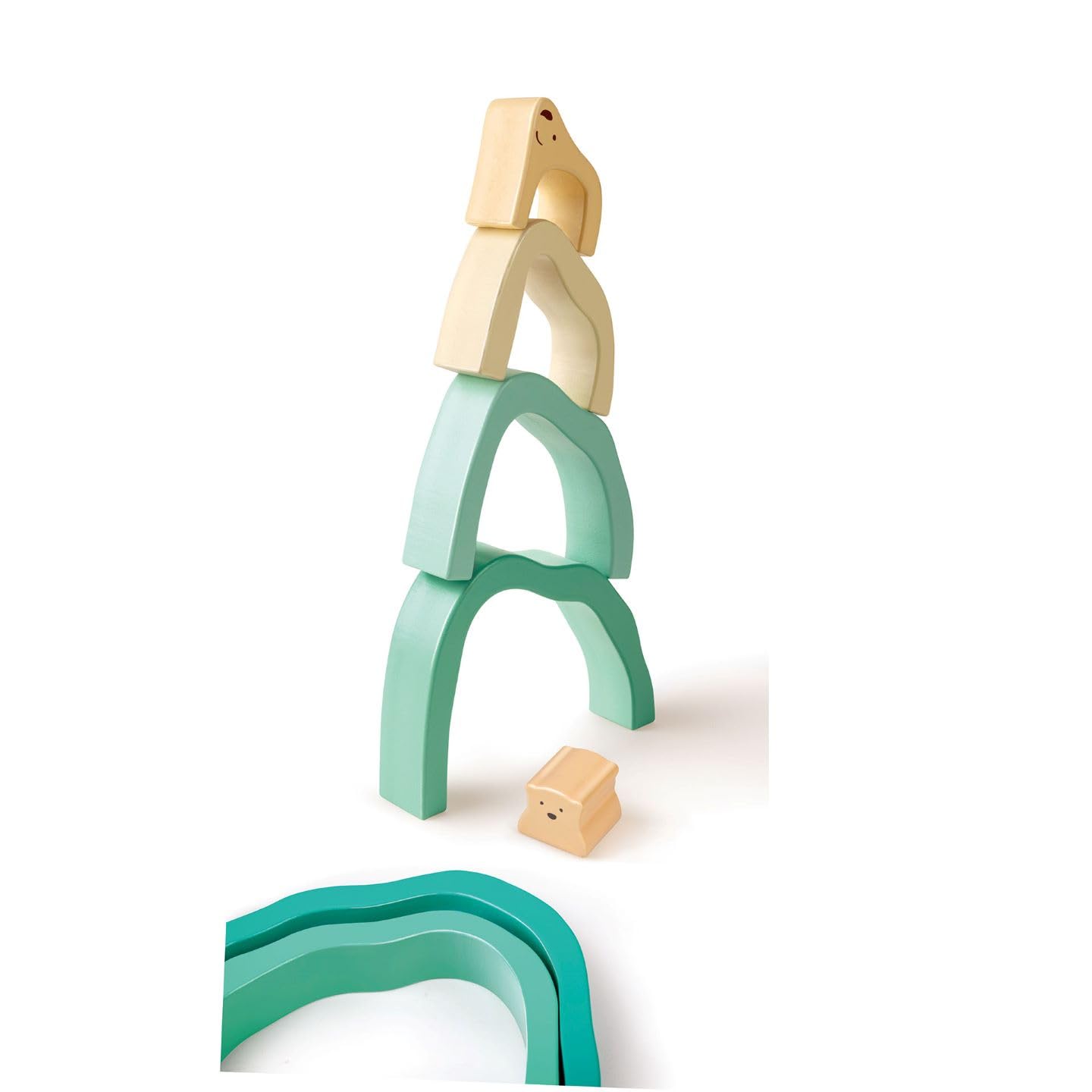 Hape Arctic Polar Bear Stacking Blocks | Sensory Wooden Learning Toy For Toddlers, For Children Ages 24+ Months