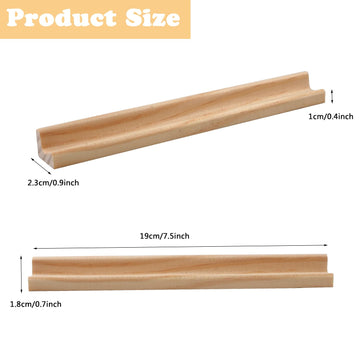 20 Pack Wooden Tile Holders Letter Replacement Racks, Wooden Letter Trays Word Trays For Crafts, Game Stands And Wood Tile Game