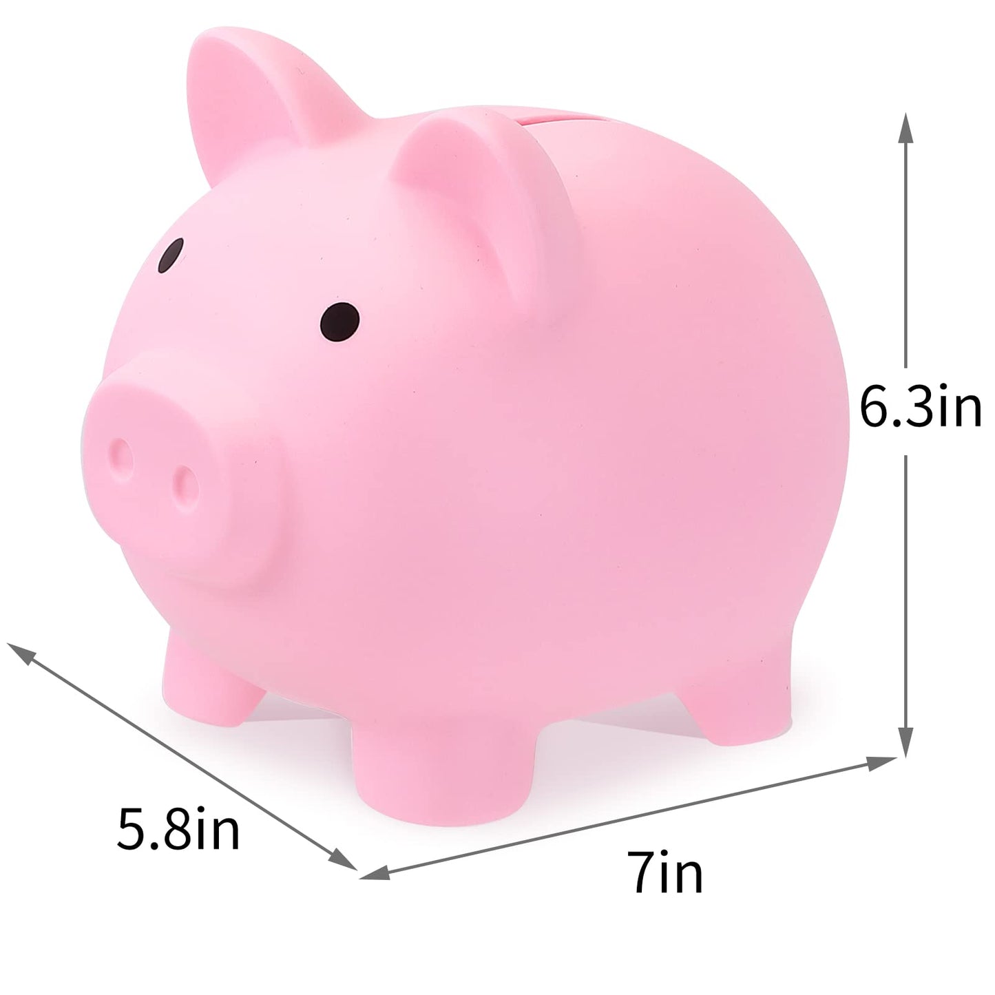 Gadiedie Extra Large Piggy Bank,Coin Bank For Boys And Girls,Unbreakable Plastic Money Bank,Cute Pig Money Box,Practical Gifts For Birthday, Festival, Baby Shower