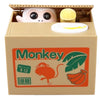 Resulzon Kids Piggy Bank, Stealing Atm Coin Cash Money Counter Saving Can, Cute Mokey Electronic Smart Voice Prompt Piggy Bank S