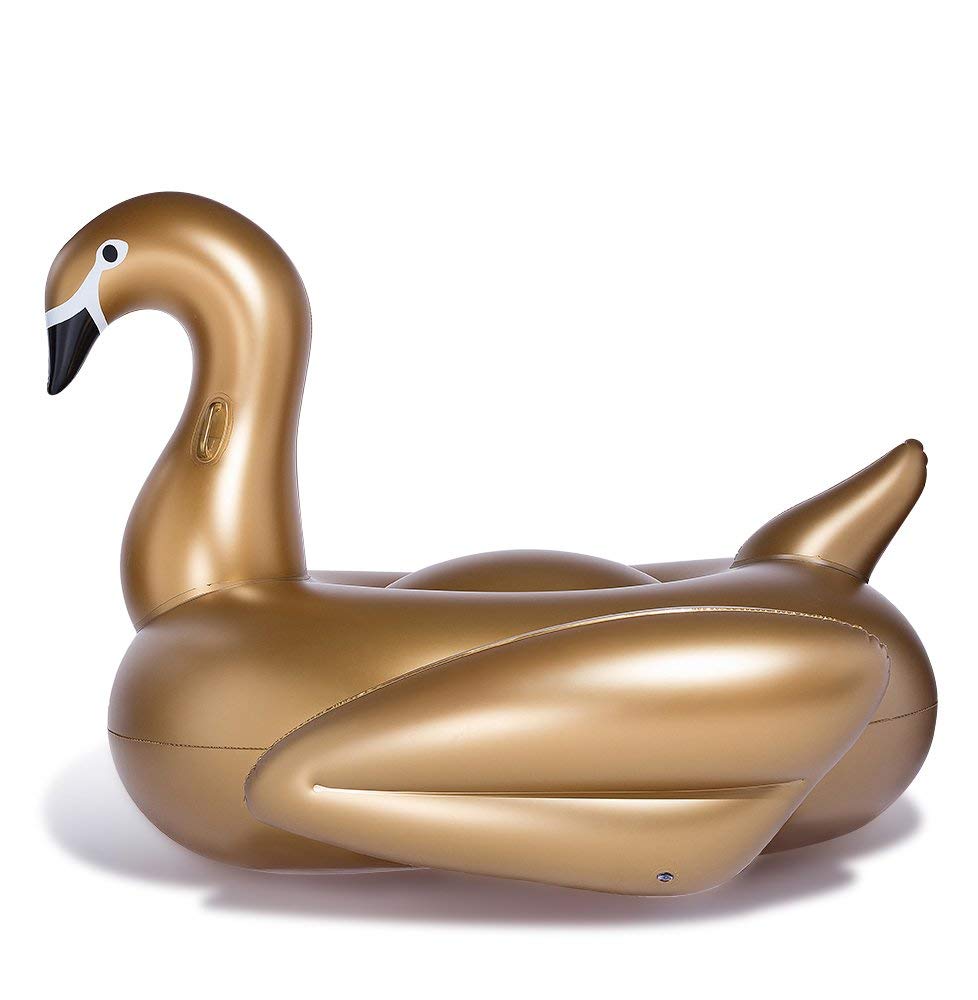 Jasonwell Giant Inflatable Golden Swan Pool Float With Fast Valves Summer Beach Swimming Pool Floatie Lounge Floating Raft Outdoor Party Decorations Toys For Adults Kids (Xxxl)