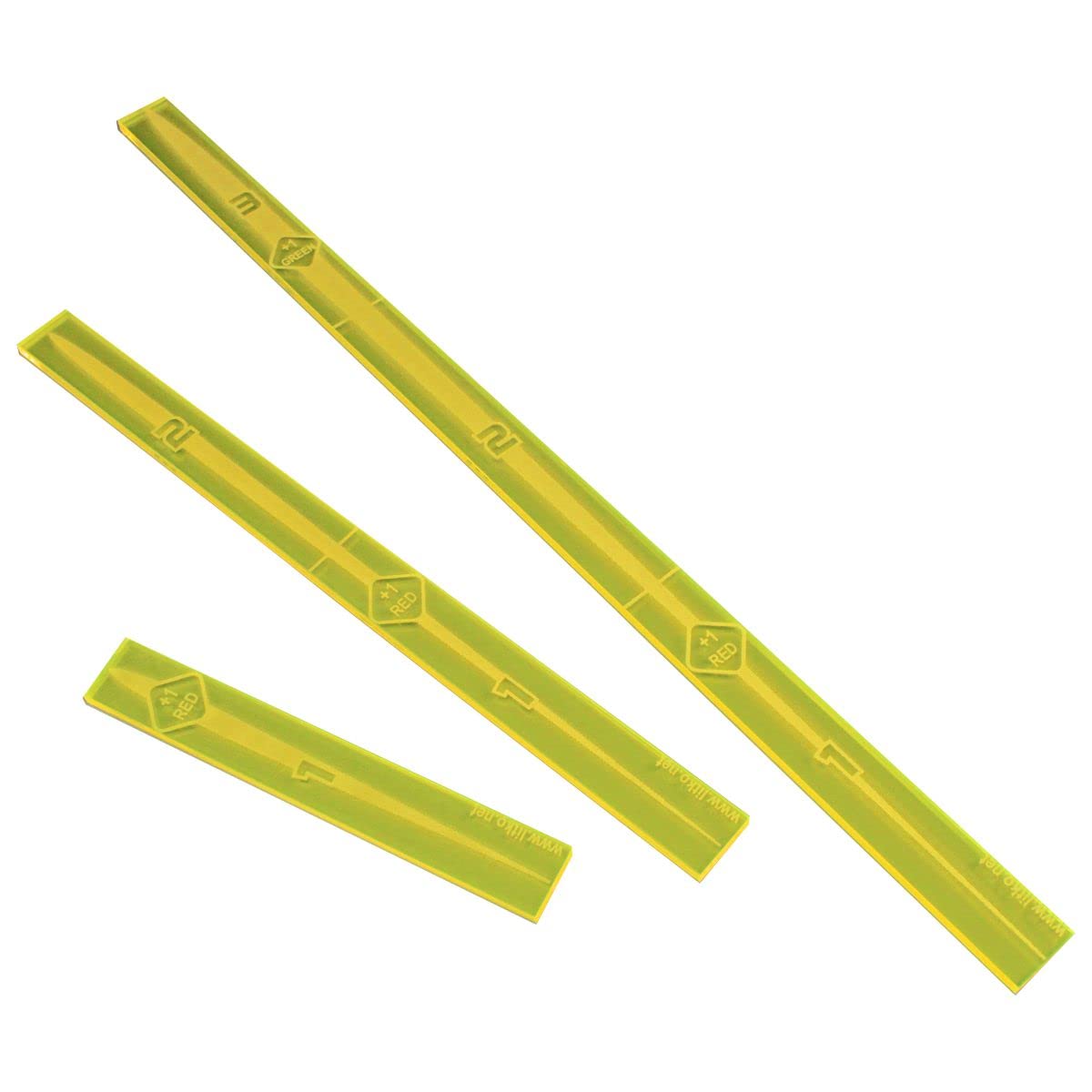 Litko Space Fighter Multi-Range Fire Gauge Set | Compatible With Star Wars: X-Wing | Set Of 3 (Fluorescent Yellow)