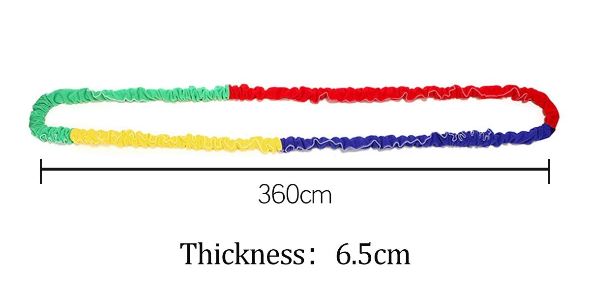 Kikigoal 12 Feet Elastic Fleece Cooperative Stretchy Band, Creative Movement Prop For Group Activities