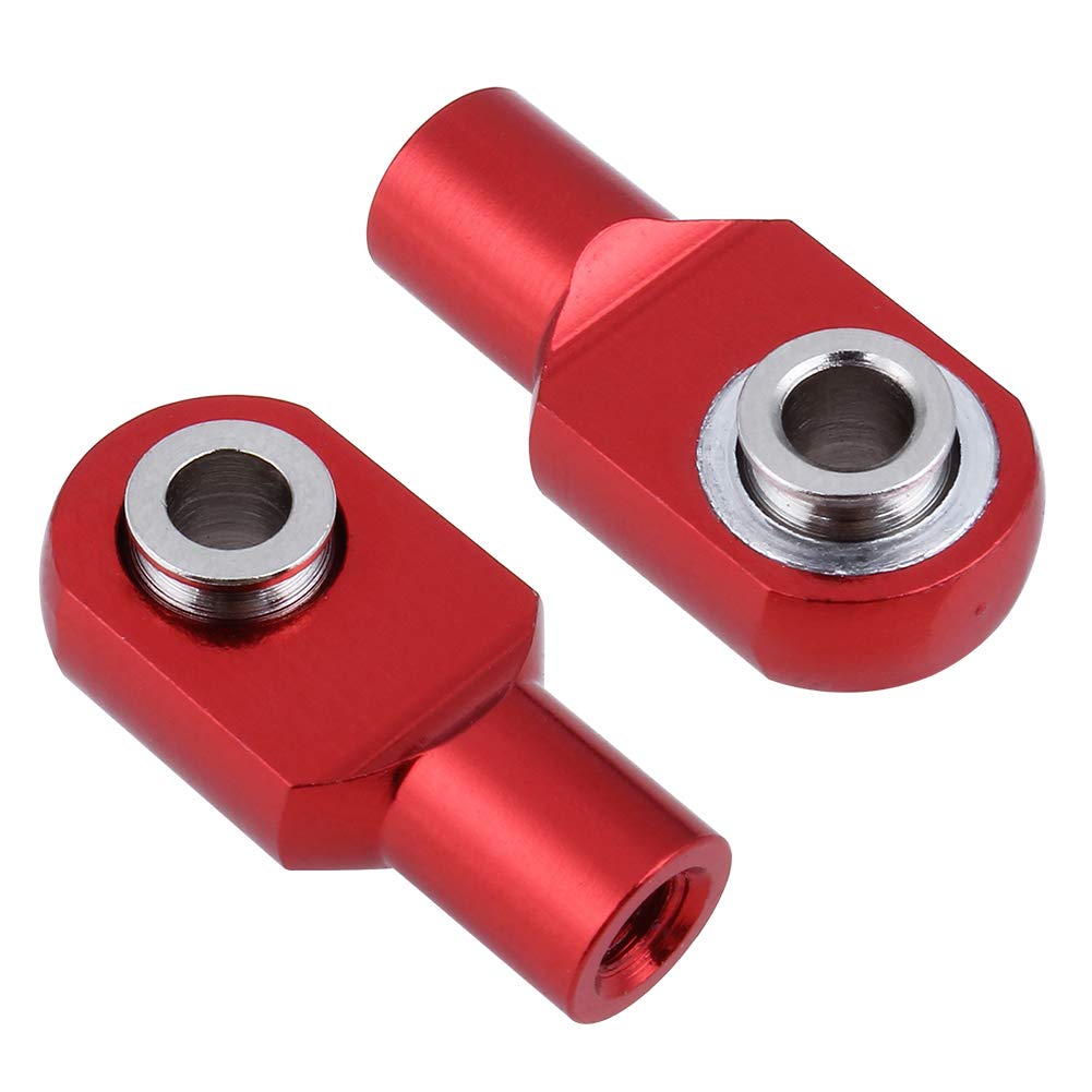 RC Short Rod Ends with Hollow Balls Aluminum Metal for Traxxas RC Cars, Replacement of 2742X (4-Pack) (Red)