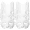 XYBHRC Cat Mask, 20PCS Therian Masks White Cat Masks Blank DIY Halloween Mask Animal Half Facemasks Masquerade Cosplay Party (20
