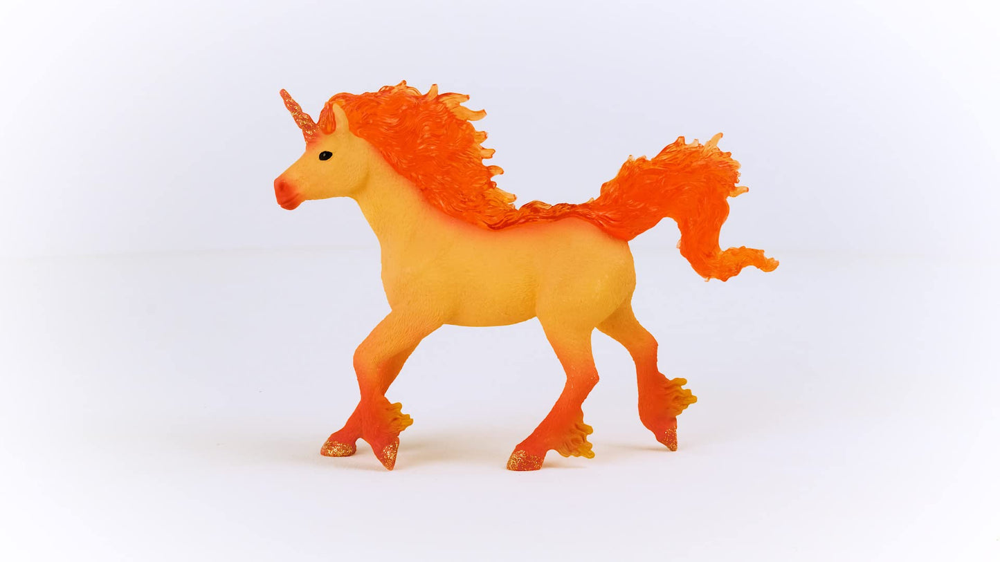 Schleich Bayala New 2023, Unicorn Toys For Girls And Boys, Elementa Fire Unicorn Stallion Toy Figurine, Ages 5+