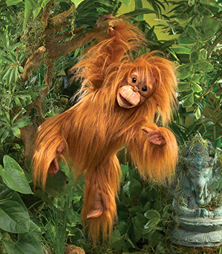 Folkmanis Baby Orangutan Hand Puppet, Orange-Brown