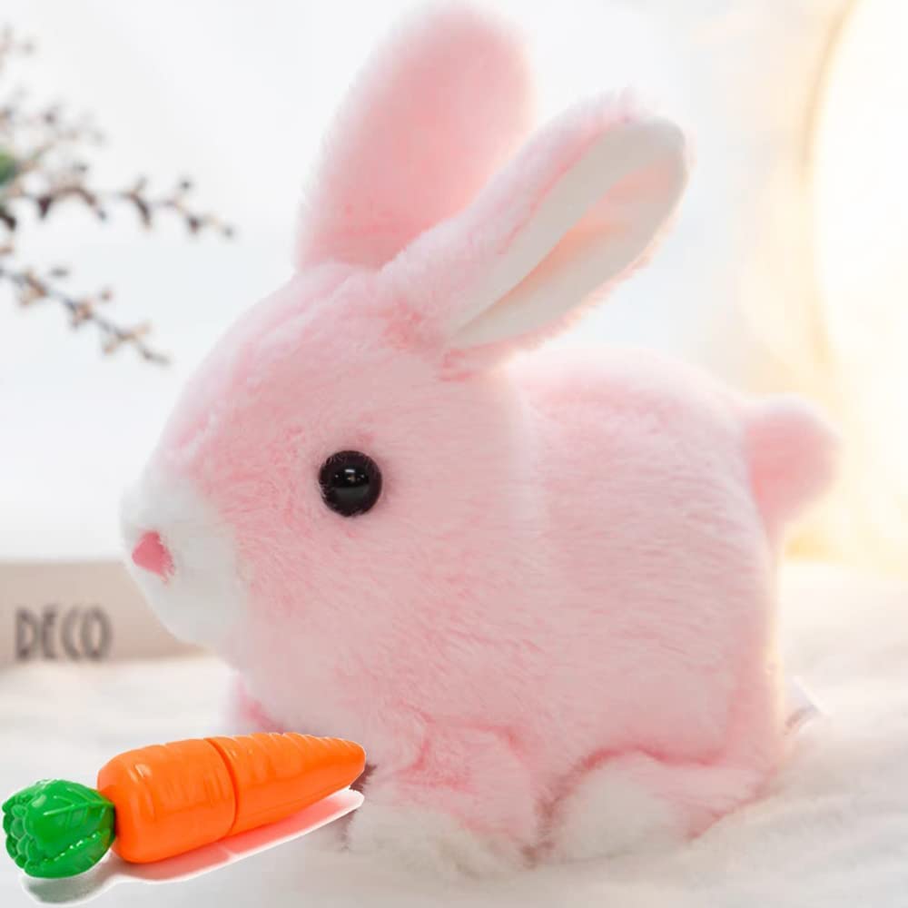 Bunny - My Realistic Bunny Toy,Bunny Realistic Bunny,Easter Basket Stuffer Realistic Bunny Toy,Jumping, Twitching, and Shaking E