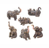 Small Elephant Collectible Figurine, Set Of 6
