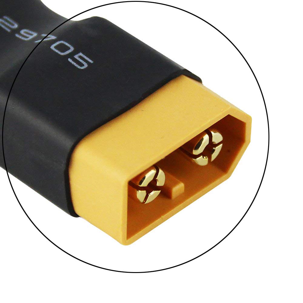 Fly RC 4pcs Male XT60 to Female EC3 Adapter No Wires EC3 Female to XT60 Plug Male Wireless Connector for RC FPV Drone Car Lipo N