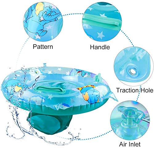 Walsai Baby Swimming Float Inflatable Swimming Ring with Float Seat for 6 Months-6 Years Children (Blue)
