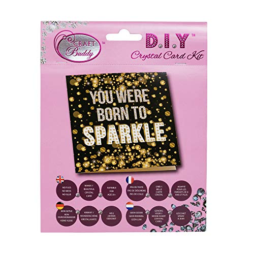 CRYSTAL ART Born to Sparkle Card Kit 18 x 18 cm