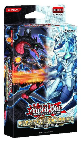Konami Yugioh Structure Deck - Dragons Collide SDDC, Multicoloured, Cardstock, Model 10805, Sealed