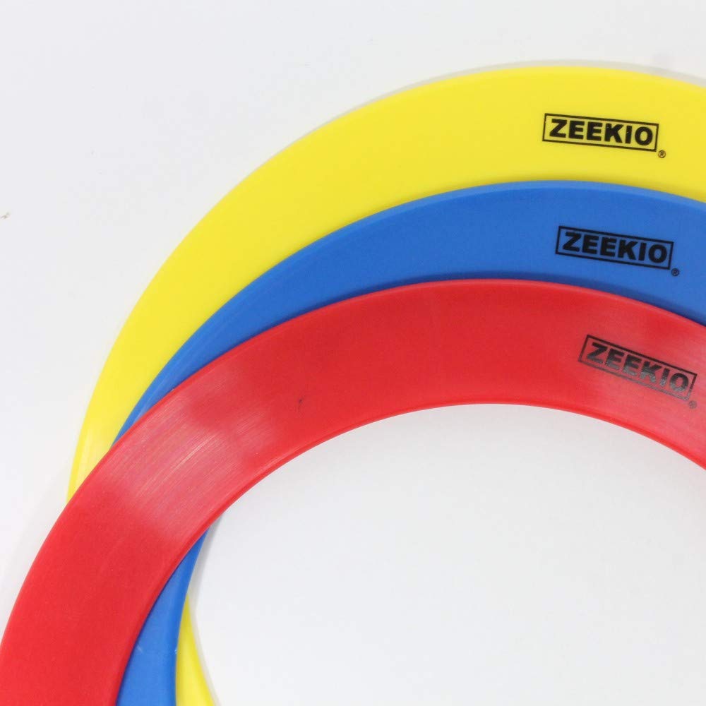Zeekio Junior Juggling Rings - 9.5 Diameter - Set Of 3 (Blue/Red/Yellow)