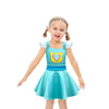 AGRIBAZAAR Short Sleeve Dress for Girls, Polyester, Size 3-4T, Bitsy Color, Perfect for Birthdays & Daily Wear