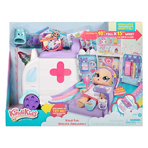 Kindi Kids Hospital Corner - Unicorn Ambulance - Playmat Included