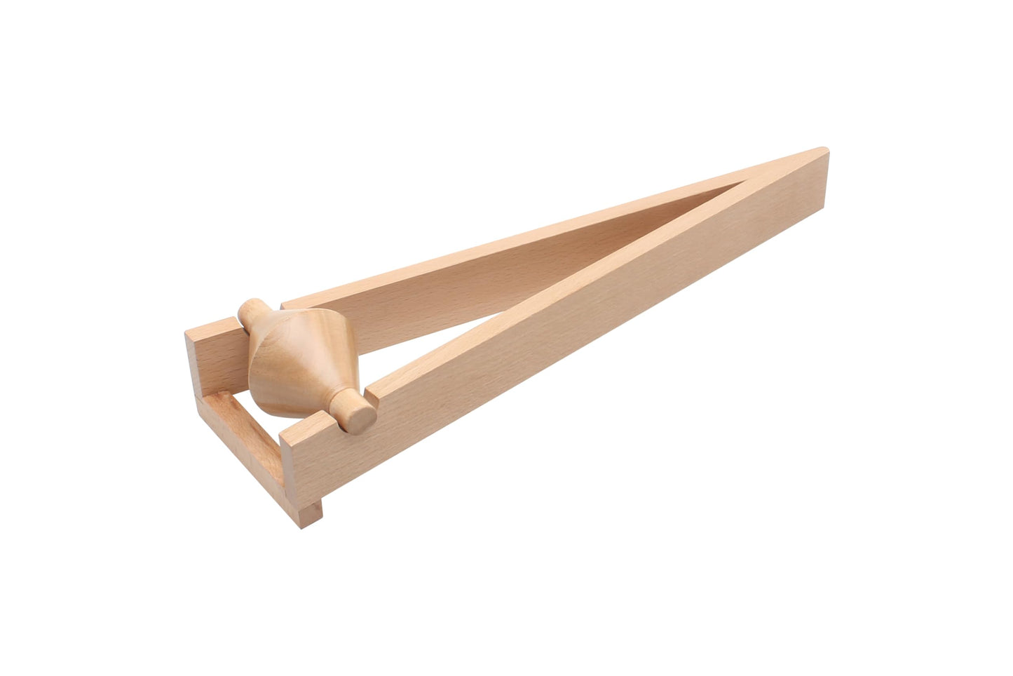 Eisco Center Of Mass Demonstrator - Roller & Ramp - Rolls Up Inclined Plane - Clear Coated Wood Construction, 17'' L - Great As