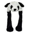 Joyhy Kids Adults Plush Hat Ear Moving Ear Flap Hat With Paw Panda